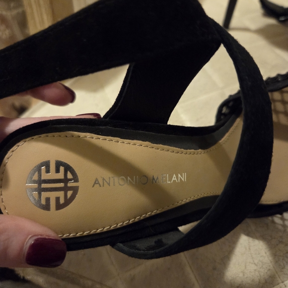 Antonio Melani Elegant Black Mesh Women's Heels - Picture 7 of 8